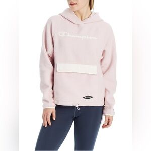 Champion Women’s Faux Sherpa Hoodie Hush Pink, Size Extra Large (XL) Blush Cozy